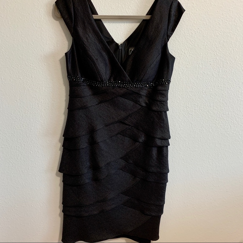 Alex Evenings Black Cocktail Dress Size 10
